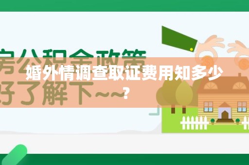 武夷山婚外情调查取证费用知多少？