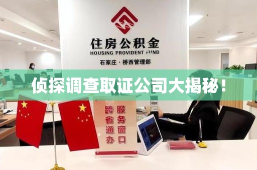 武夷山侦探调查取证公司大揭秘！