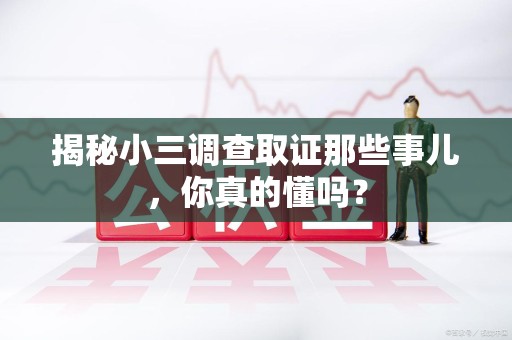 武夷山揭秘小三调查取证那些事儿，你真的懂吗？