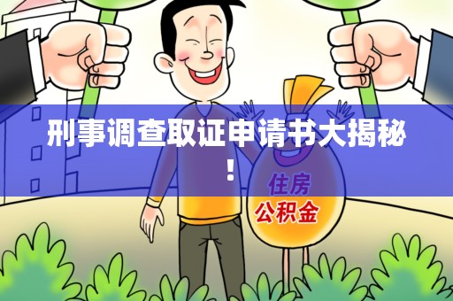 武夷山刑事调查取证申请书大揭秘！