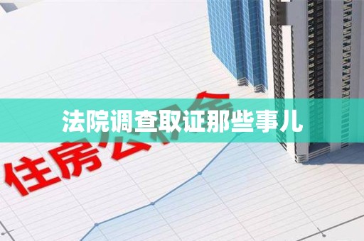 武夷山法院调查取证那些事儿