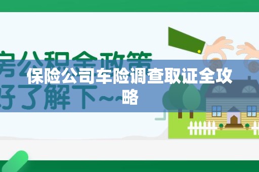 武夷山保险公司车险调查取证全攻略