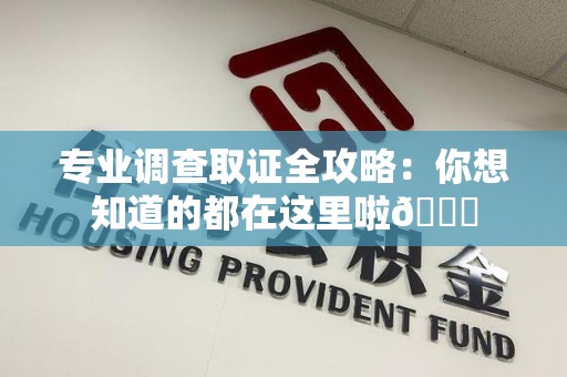 武夷山专业调查取证全攻略：你想知道的都在这里啦😉