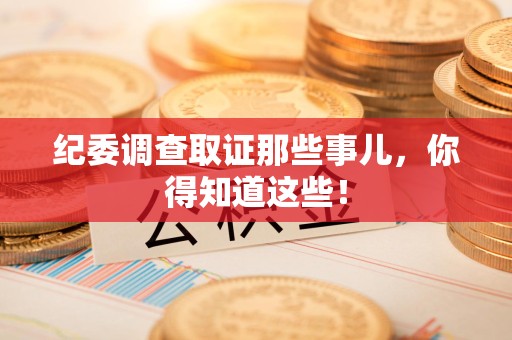 武夷山纪委调查取证那些事儿，你得知道这些！