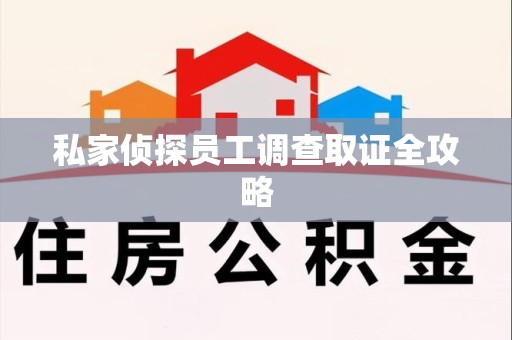 武夷山私家侦探员工调查取证全攻略